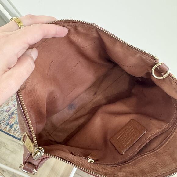 Coach Leather Prairie Women's Satchel Handbag Brown Mocha Mini - Picture 4 of 5